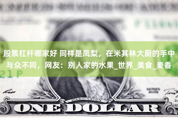 股票杠杆哪家好 同样是凤梨，在米其林大厨的手中与众不同，网友：别人家的水果_世界_美食_麦香