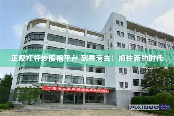 正规杠杆炒股指平台 到香港去！抓住新的时代