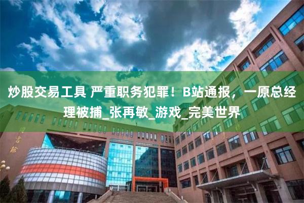 炒股交易工具 严重职务犯罪！B站通报，一原总经理被捕_张再敏_游戏_完美世界